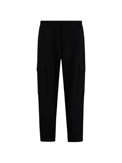 Laminar Elasticated-waistband Cargo Pants In Black
