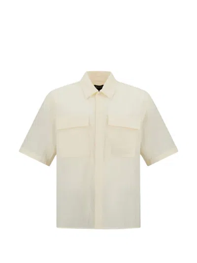 Laminar Flap-pocket Short-sleeve Shirt In Neutral