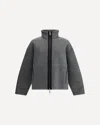 Laminar Grey Jacket With High Collar In Multi