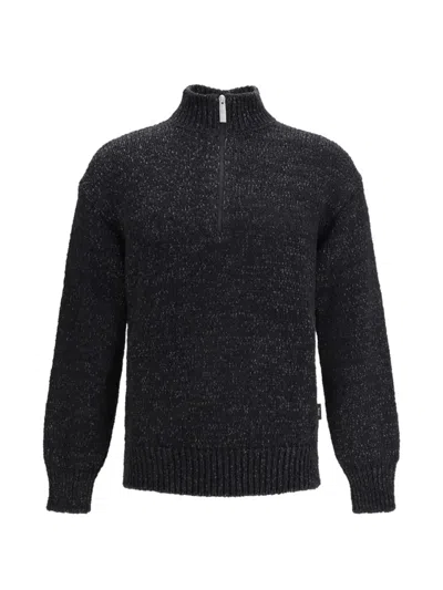 Laminar Half-zip Sweater In Black
