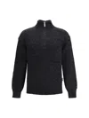 Laminar Half-zip Wool-blend Sweater In Black