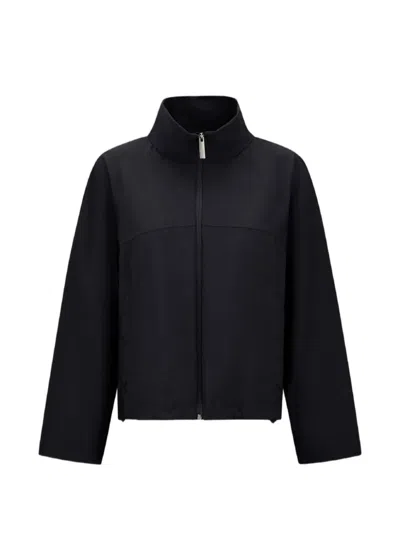 Laminar High Neck Logo Jacket In Black