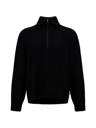 Laminar High-neck Half-zip Sweater In Black