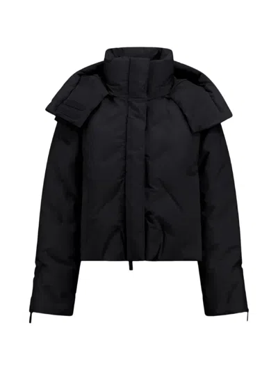 Laminar Hooded Puffer Jacket In Black