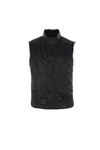 Laminar Padded And Quilted Sleeveless Jacket In Black