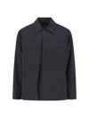 Laminar Boxy Minimalist Black Jacket With Classic Collar In Blue