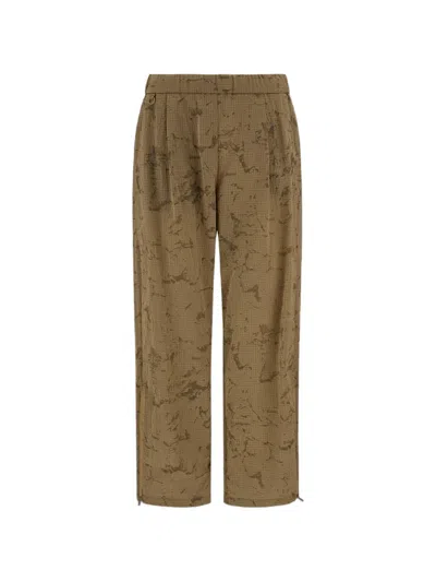Laminar Jacquard Trousers In Brown