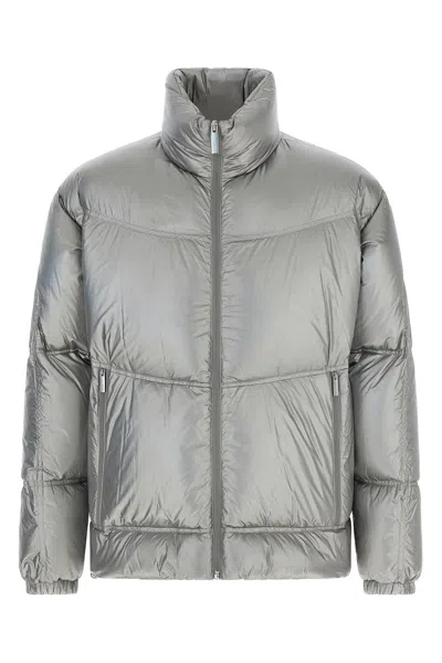 Laminar Metallic Shield Down Jacket Puffer Jackets Silver In Gray