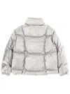 Laminar Metallic Shield Polyamide Raincoat In Silver