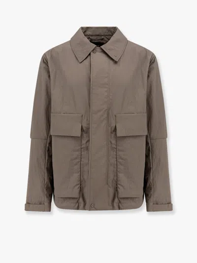 Laminar Nylon Jacket With Maxi Pockets In Grey