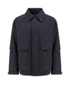 Laminar Nylon Jacket With Maxi Pockets In Blue