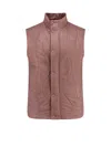 Laminar Padded And Quilted Sleeveless Jacket In Brown