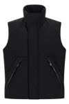 Laminar Padded And Quilted Sleeveless Jacket In Black