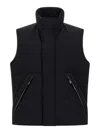 Laminar Padded And Quilted Sleeveless Jacket In Black