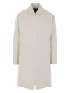 Laminar Pointed-collar Zip Coat In Neutral