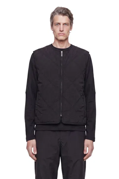Laminar Quilted Lightweight Nylon Vest In Black