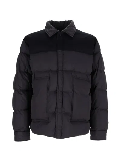 Laminar Quilted Panelled Jacket Herno In Blue