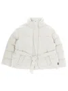 Laminar Quilted Polyamide Belted Down Jacket In White