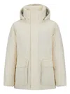 Laminar Removable-hood Wool Jacket In Neutral