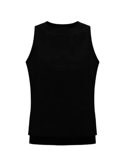 Laminar Side Slits Top In Black