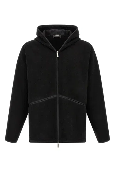 Laminar Soft Hooded Jacket In Black