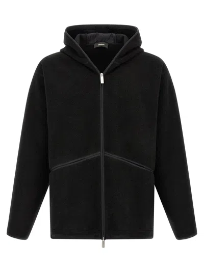 Laminar Soft Hooded Jacket In Black