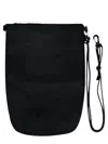 Laminar Solid Woven Bag In Black