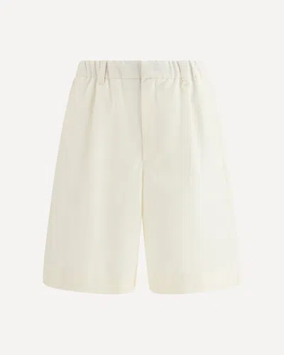 Laminar Elasticated-waist Shorts In White