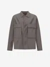 Laminar Tech-crincle Overshirt In Gray