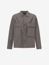 Laminar Tech-crincle Overshirt In Brown