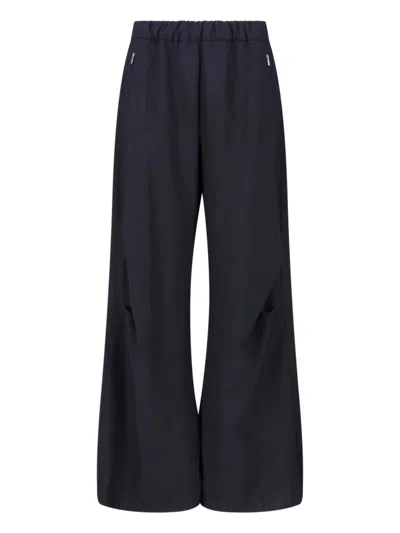 Laminar Wide Wool Blend Pants In Black