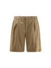 Laminar Bermudas Mit Elastischem Bund In Brown