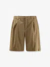 Laminar Bermudas Mit Elastischem Bund In Brown