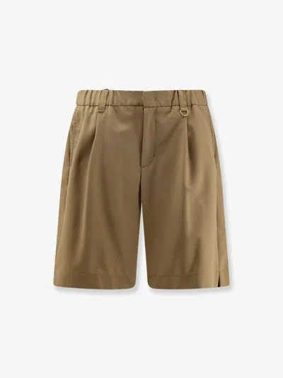 Laminar Wool Blend Bermuda Shorts In Brown