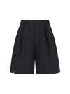 Laminar Elasticated Wool Blend Shorts In Black