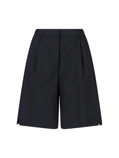 Laminar Wool Blend Shorts In Black