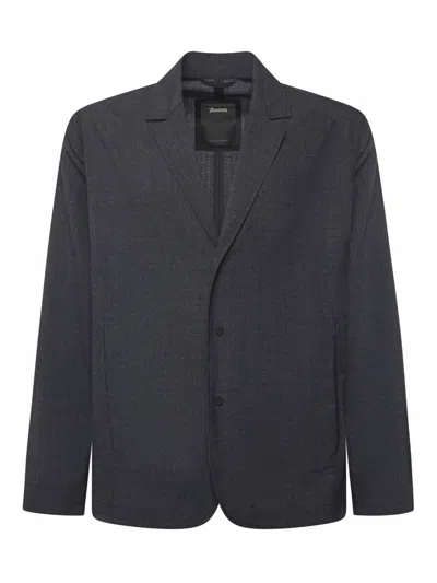 Laminar Wool-touch Blazer In Gray