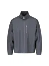Laminar Zip-front Wool Jacket With Stand Collar In Gray