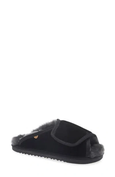 Lamo Apma Genuine Shearling Leather Slipper In Black