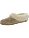 Lamo Australian Bootie Ii Womens Suede Faux Fur Lined Moccasin Slippers In Pink