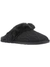 Lamo Carolina Womens Slip On Flat Scuff Slippers In Black