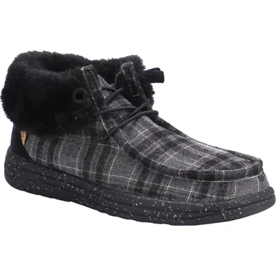 Lamo Cassidy Faux Fur Lined Boot In Charcoal Plaid
