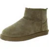 Lamo Classic 4 Womens Faux Fur Faux Suede Ankle Boots In Pink