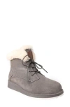 Lamo Demi Faux Shearling Wedge Bootie In Charcoal