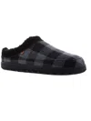 Lamo Julian Clog Ii Mens Suede Slippers In Charcoal Plaid