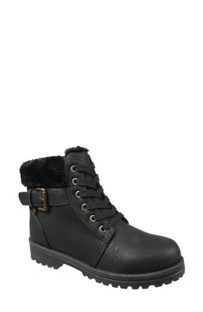 Lamo Kit Faux Fur Lug Boot In Black