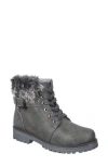 Lamo Kit Faux Fur Lug Boot In Charcoal