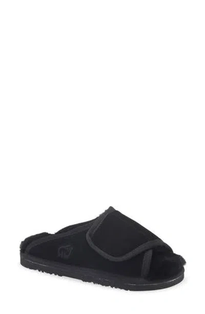 Lamo Ladies Wrap Slipper In Black
