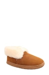 Lamo Mabel Faux Fur & Genuine Shearling Lined Slipper In Chestnut