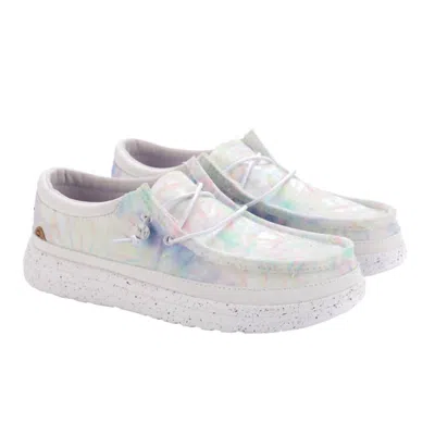 Lamo Maia Elastic Tie Loafer In Pastel Tie Dye In White